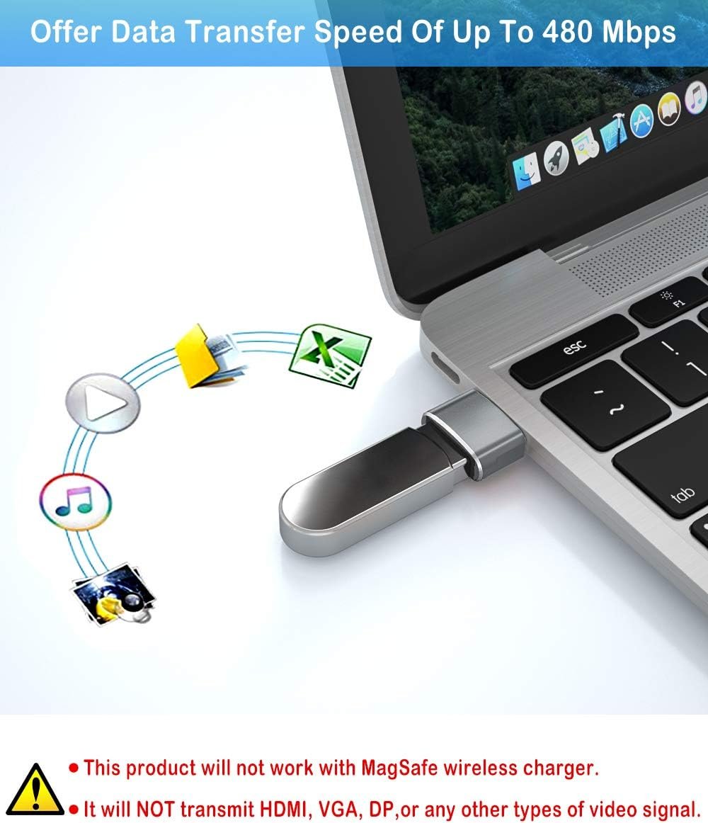 Elebase USB to USB C Adapter 4 Pack,USBC Female to A Male Car Charger,Type C Converter for iPhone 16 Pro Max,15 14 13 12 11 Plus,Apple Watch iWatch 10 9 8,Airpods,iPad Air Mini 6 7,Samsung Galaxy S25