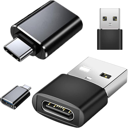 4 Pack USB C to USB Adapters OTG,2*USB-C to USB-A/2*USB-A to USB-C, SuperSpeed Data Transfer & Fast Charging for iPhone/PC/Samsung/iPad/Laptop/etc, USB to USB C Adapter OTG