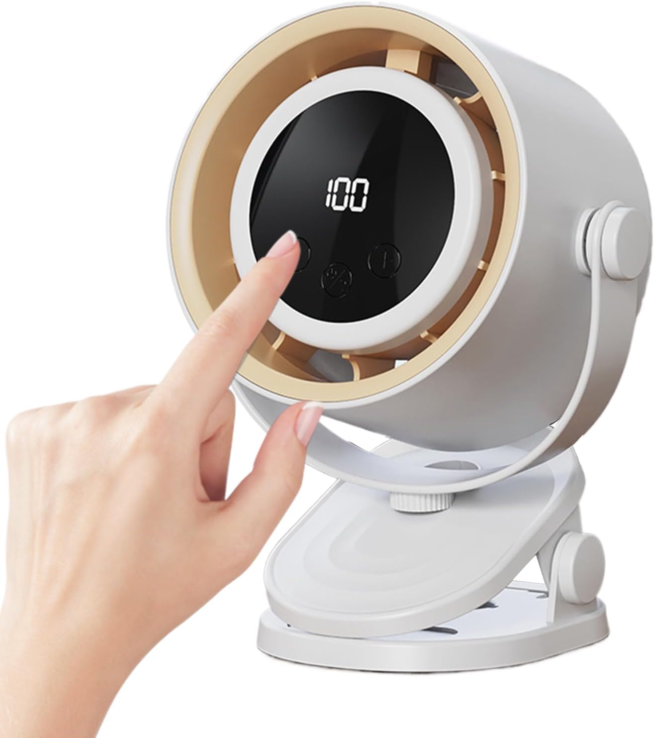 Fan for Desk,Quiet Mini Personal Fan - Bladeless Cooling Electric Tool with Ambience Night Light Personal Use Clip on for Dormitory Home Bedroom Kitchen
