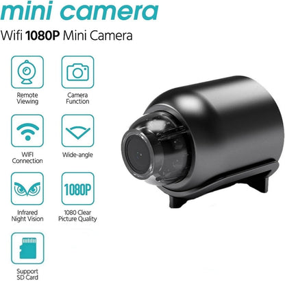 Mini Spy Camera 1080P HD Hidden Camera - Portable Small Nanny Cam with Night Vision - Covert Security Camera for Home/Office/Indoor/Outdoor