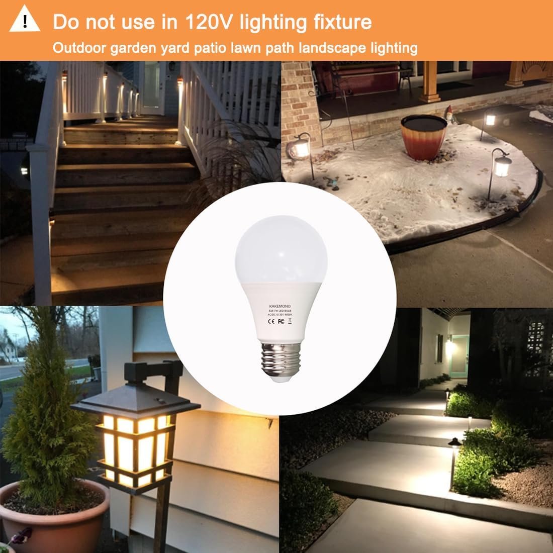 12V LED Bulb E26 7W 630Lm 12 Volt Low Voltage Lights AC/DC 11-16V E27 A19 Edison Lamp(3000K Warm White)40-60 Watt Bulbs Equivalent-12volt Battery Power System Interior Off Grid Solar Lighting- 6 Pack