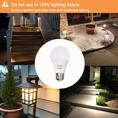 12V LED Bulb E26 7W 630Lm 12 Volt Low Voltage Lights AC/DC 11-16V E27 A19 Edison Lamp(3000K Warm White)40-60 Watt Bulbs Equivalent-12volt Battery Power System Interior Off Grid Solar Lighting- 6 Pack