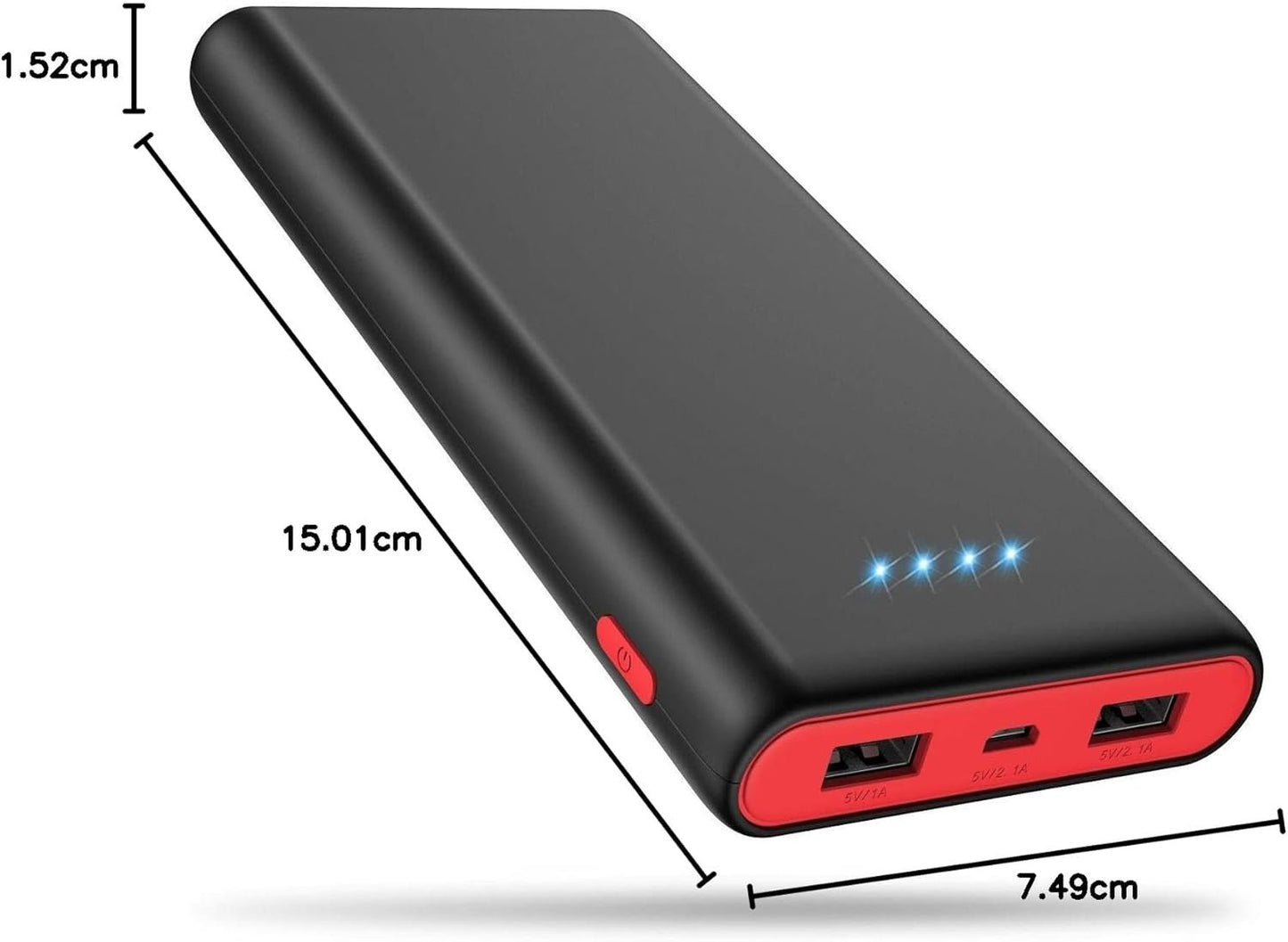 Portable Charger Power Bank 25,800mAh, 5V/3A USB C in&Out Fast Phone Charging with Intelligent Smart IC,3 USB Port External Cell Phone Battery Pack Compatible with iPhone 16 15 14,Galaxy,Android etc