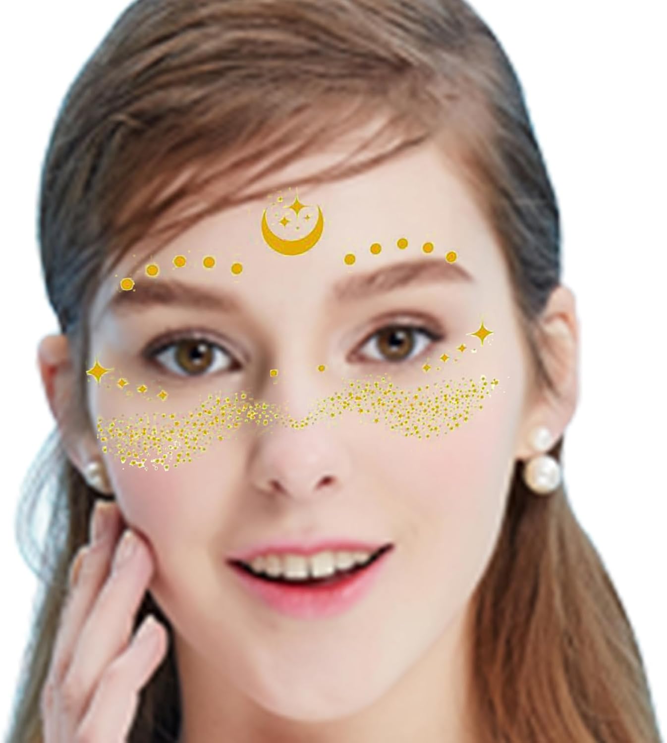 Adesivi per il viso impermeabili, portatili, vivaci e vivaci, per festival e make-up, decalcomanie multiuso, resistenti e riutilizzabili, accessori per Ha