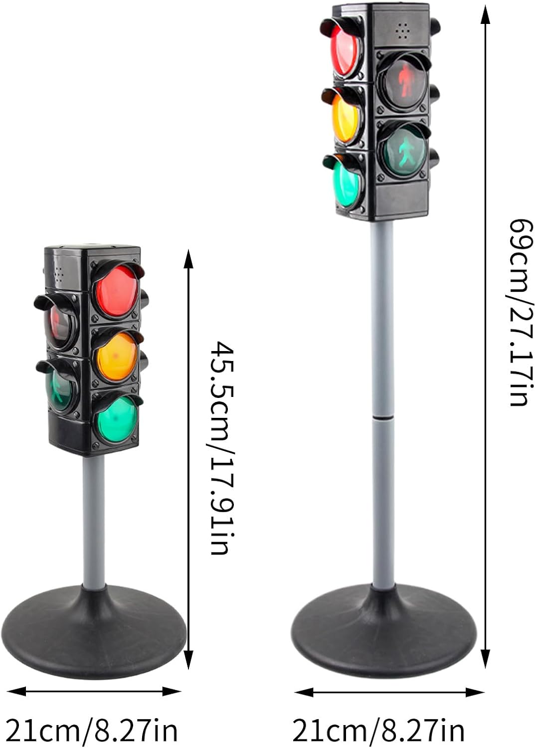 Generico Traffic Light Lamp, Small Stop Light Model, Learning And Education Toys, Early Educational Playset, Pretend Play Road Signs for Kids, Boys, And Girls Development
