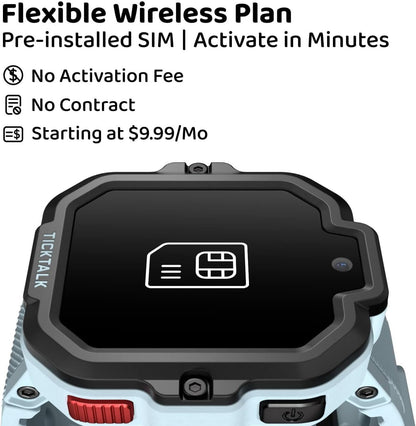 TickTalk5 Cellular Kids Smart Watch with GPS Tracker & Video Calling - Smart Watch for Kids with Parent Apps, SOS & 911 Calling, Real-Time Location Tracking, DND Mode & More - Smart Watch for Kids 3+