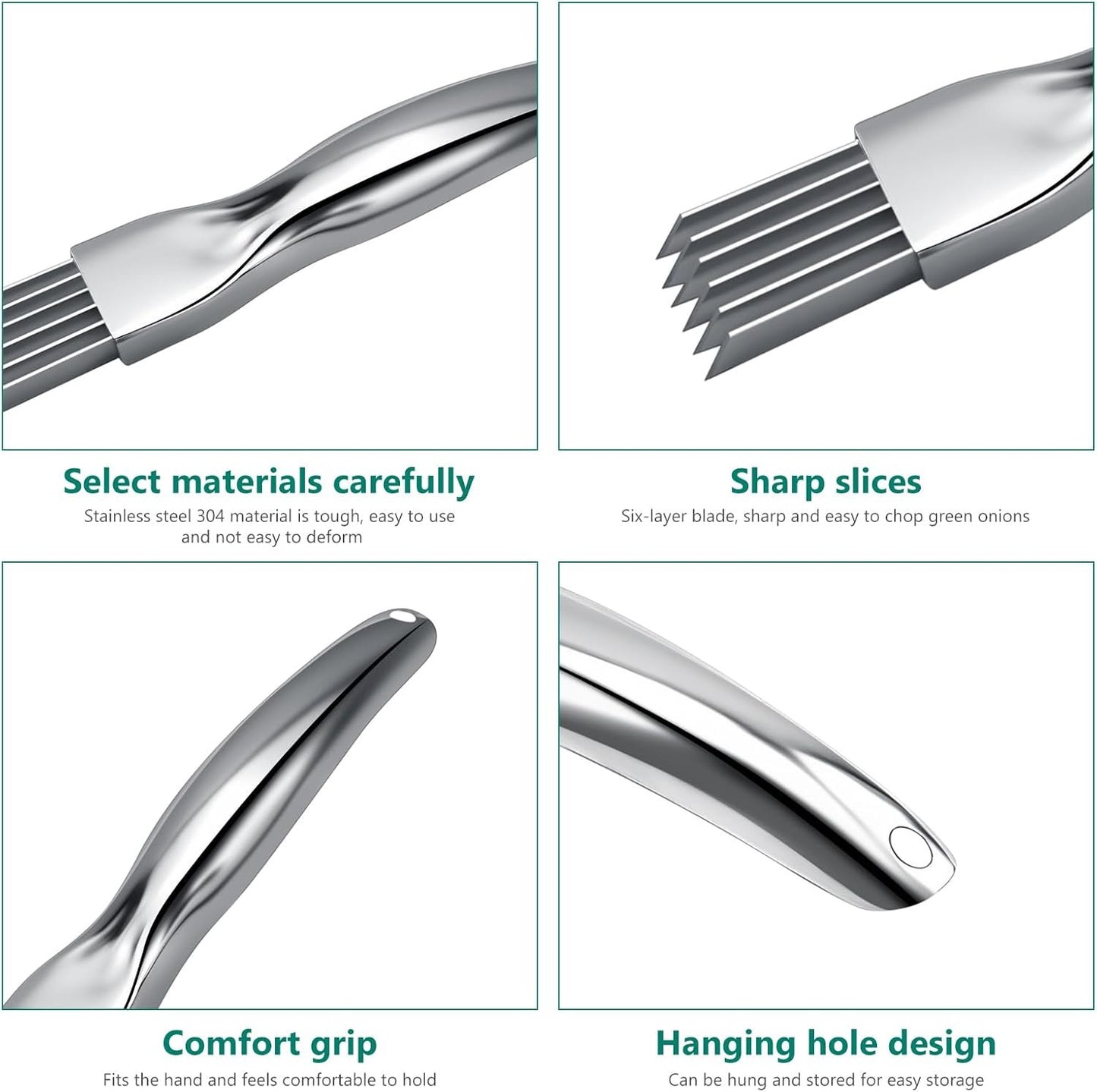Silk Shallot Knife, Stainless Steel Onion Slicer, Vegetable Slicer, Onion Slicer, Garlic, Homemade Slicer, Multifunction Food Slicer, Kitchen Gadget