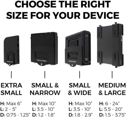 HumanCentric Adjustable Small Device Wall Mount DVD Players, Cable Boxes, Streaming Media Devices Small