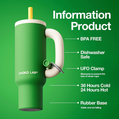 CHaKOLAB BaWangCup insulated water bottle drinkware green＆white tumbler 1000ml