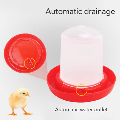 Chicken Water Feeder and Waterer Kit - Automatic Chick Feeding and Watering Equipment With 160ML Feeder, Rotary Sleeve Design for Poultry