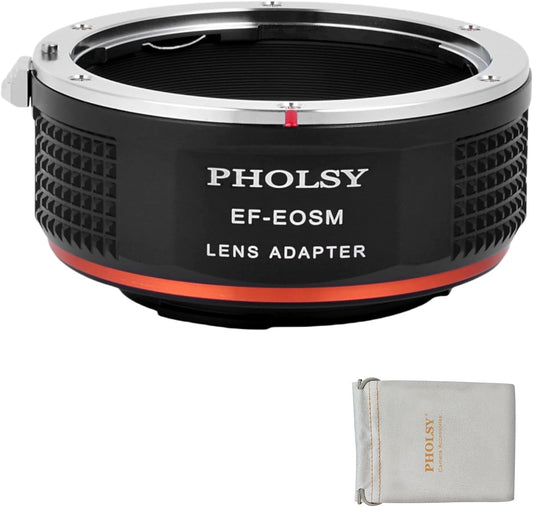 PHOLSY Manual Focus Adapter Compatible with Canon EOS EF EF-S Mount and Canon EF-M (EOS M) Mount Camera Body, EF to EF-M, EOS to EOS M