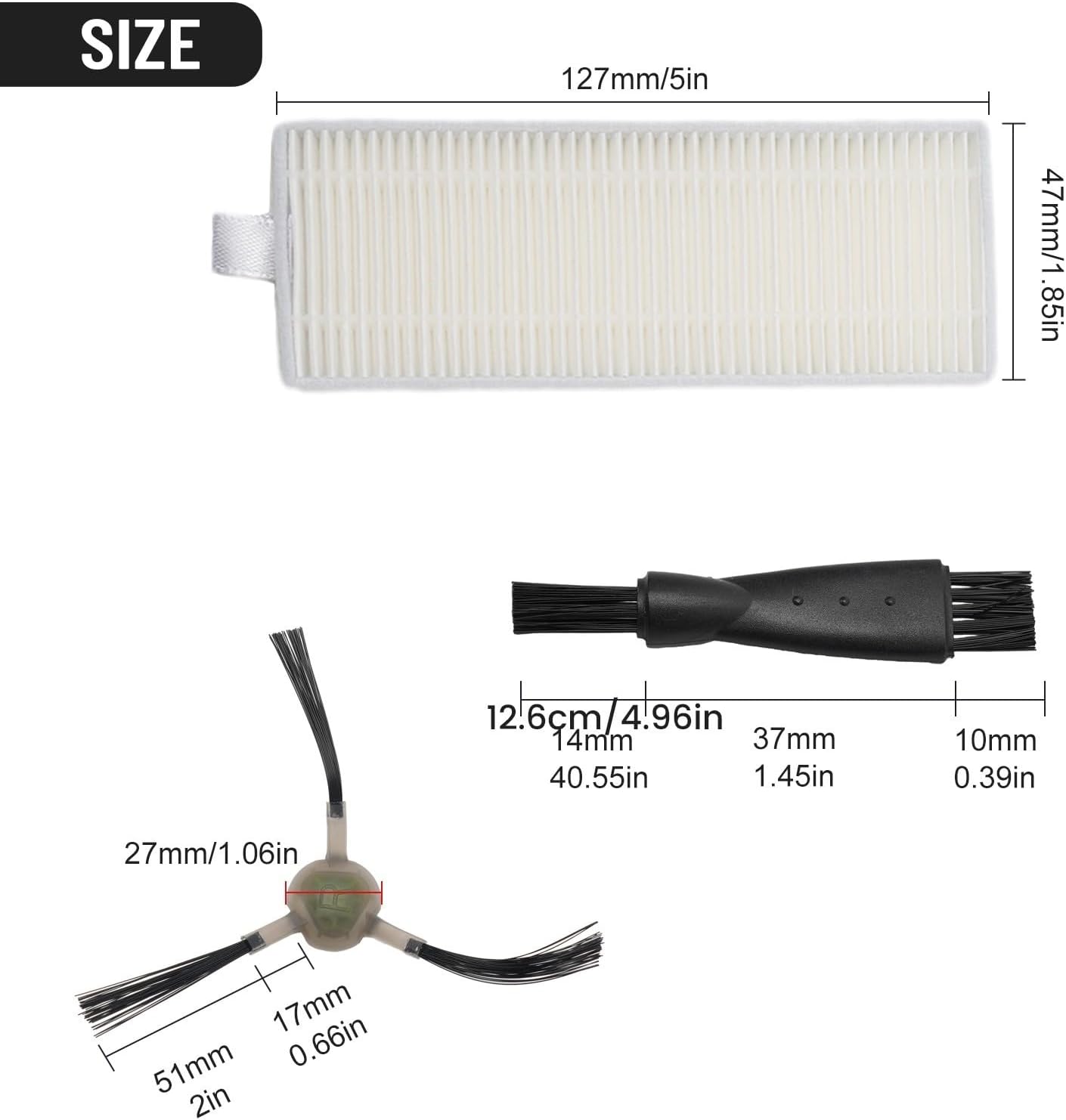 Robotic Cleaning Essentials - Confezione da 12 pezzi di ricambio per aspirapolvere serie For Life Stay Clean