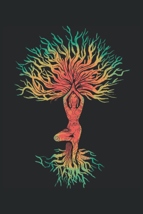 Meditation Yoga Pilates Wurzeln Lebensbaum: Notizbuch und Tagebuch 120 Seiten liniertes Papier Handliches Format (15,24 × 22,86 cm entspricht ungefähr DIN A5)