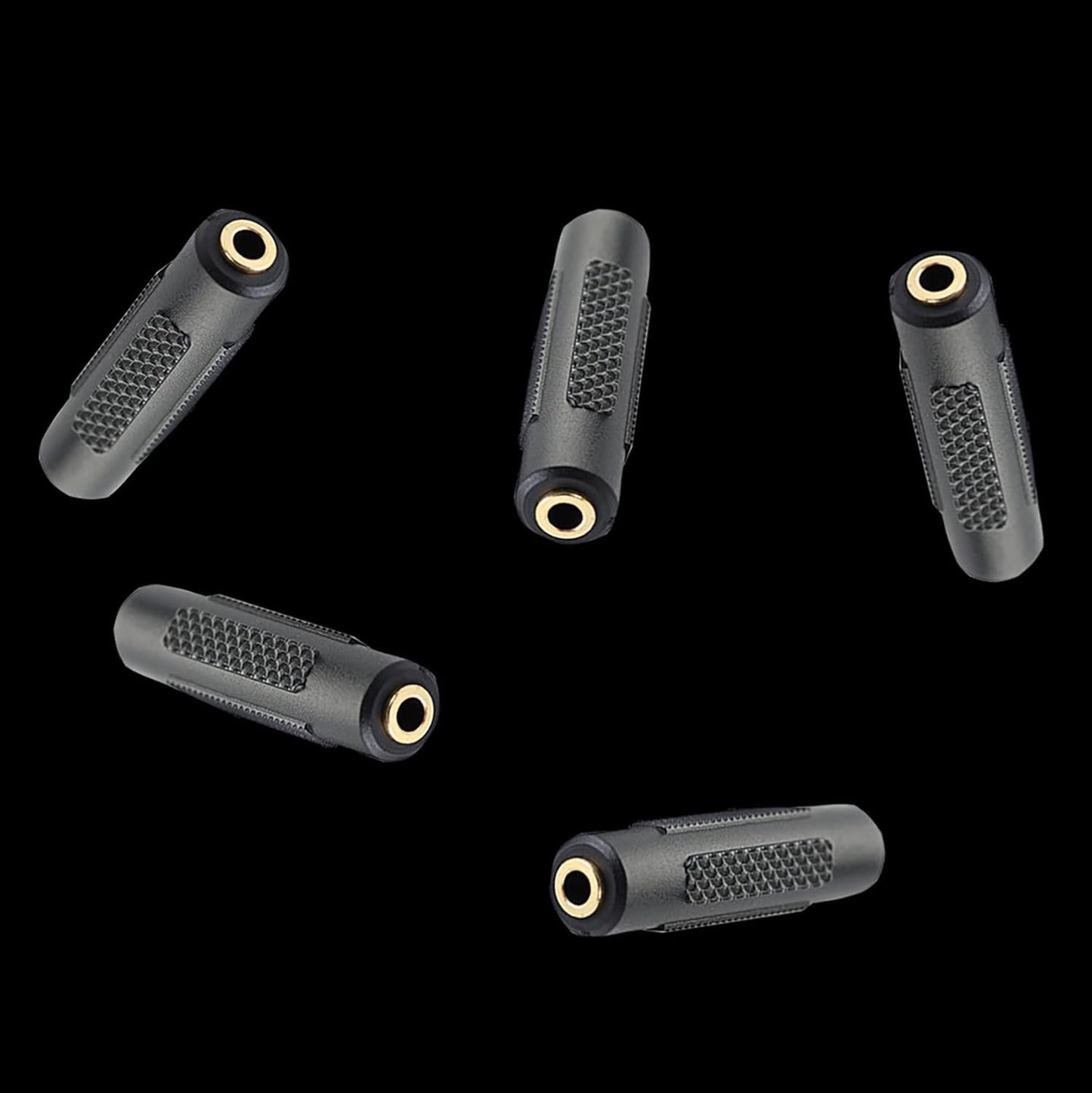 3.5mm Female to Female Adapter, tunghey 5pcs Gold Plated 3.5mm Stereo Jack to 3.5mm Audio Female to Female Adapter Connectors for Stereo Cable, Speakers and Headphones