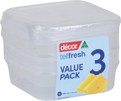DÃ©cor Food Storage Container (3 x 500ML)