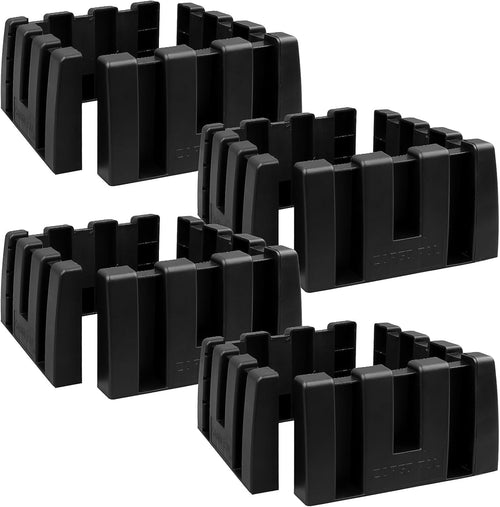 Trunk Organizer Blocks, Set of 8 Automotive Storage Dividers, Fastened Well to Wool Trunk's Carpet, Cargo Containment System for Back of Car, SUV, Van, Truck, SUV - Black
