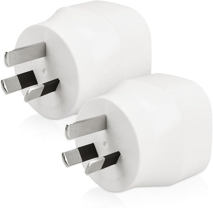 kwmobile Universal Australia Type I Adapter - 2x Travel Adapters Type-I Plug - Plug for China New Zealand Travel Plug Adapter - White