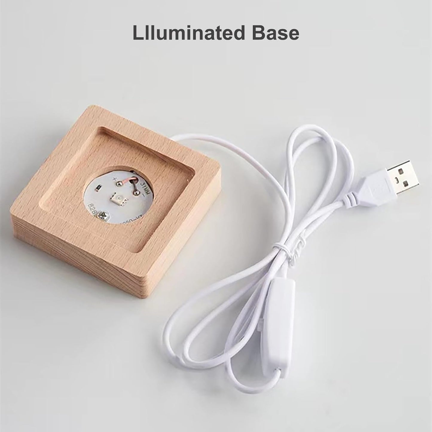 Cross Crystal with Wooden Light Base, Engraved Cross Praying Gifts, Night Light Home Decor, Encouragement Spiritual Gifts
