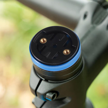 Aluminium Bicycle Mount Compatible with Garmin Edge 530 540 520 510 500 200 130 25 20 840 830 820 810 800 1000 1030 1040 Plus Explore 2 GPS Handlebar Mount for Computer Racing Bike - Blue