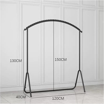 Appendiabiti da Terra Nero Elegante - Gruccia Minimalista per Ingresso, Camera da Letto e Balcone - Mobile Moderno salvaspazio - Organizer Resistente per Cappotti, Borse e Accessori