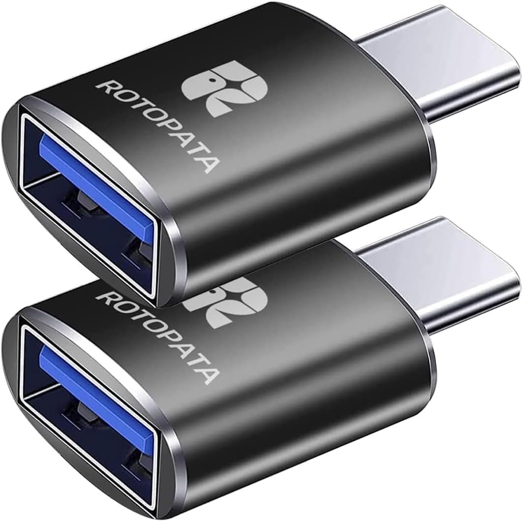 ROTOPATA 10 Pack USB C to USB Adapter, USB A to USB C 3.0 Female OTG Adapter for MacBook Pro2019, MacBook Air 2020, iPad Pro 2020 & Other Type C Devices