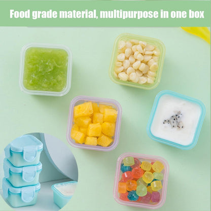 Small Food Storage Containers with Lids 6 Pcs, 2 oz Salad Dressing Containers, Suitable for Food, Sauces, Condiments, Snacks, Fruits