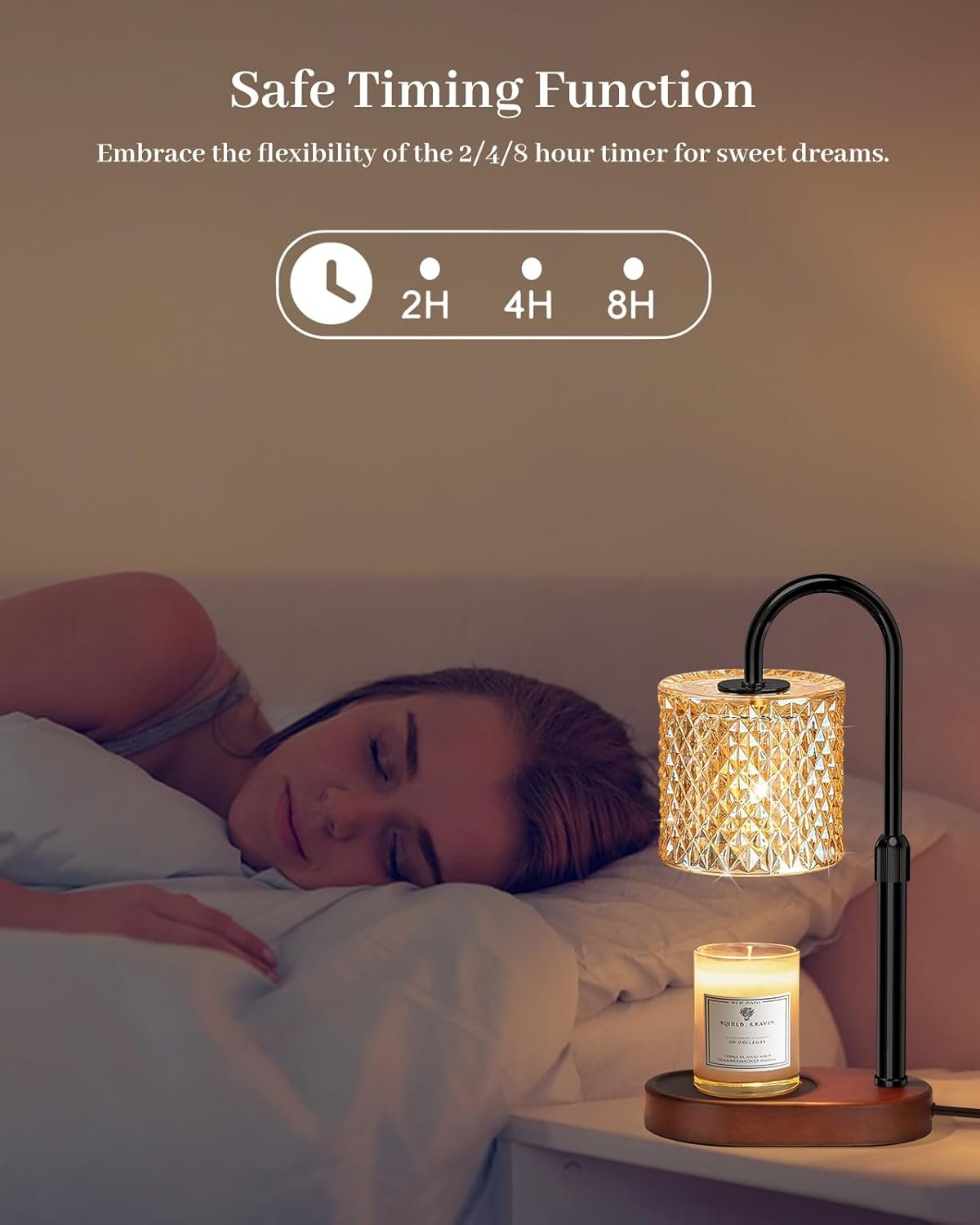 Lukasa Candle Warmer Lamp，Ideal Gifts for Mom，with Timer & Dimmer, Adjustable Height, 2 Bulbs,Candle Lamp Warmer,Fits All Candle Sizes - Ideal Gifts for Women, Mothers Day Gifts, Home Vintage Decor