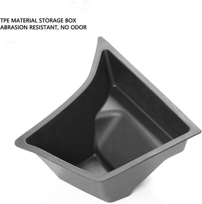 1 Pair Rear Trunk Side Organizer Left Right Dustproof Trunk Storage Bins with Lids Replacement for Tesla 2023‑2024 Efficiently Organize Your Trunk Space