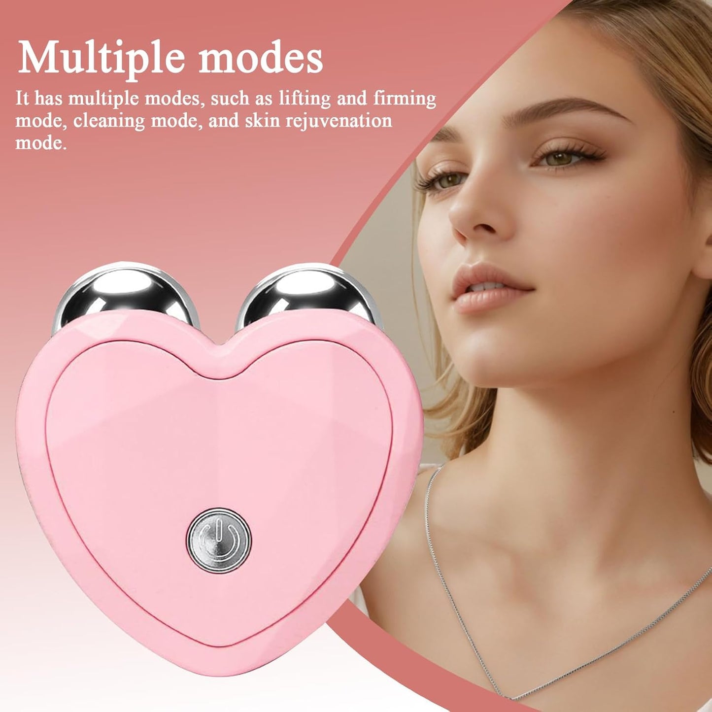 Microcurrent Facial Device, Facial Lifting Tool, 3.82x3.58in Multimode Skin Care, Skincares Tools Firming, Facials Toning Device for Weddings, Birthdays, Anniversaries