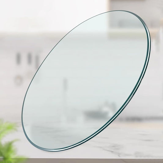 Tempered Glass Dining Table Top.Pian Round Transparent Tempered Glass Table Top for Dining and Coffee Tables - Thick Explosion-Proof Glass, DIY Customizable Design(55CM(22INCH))