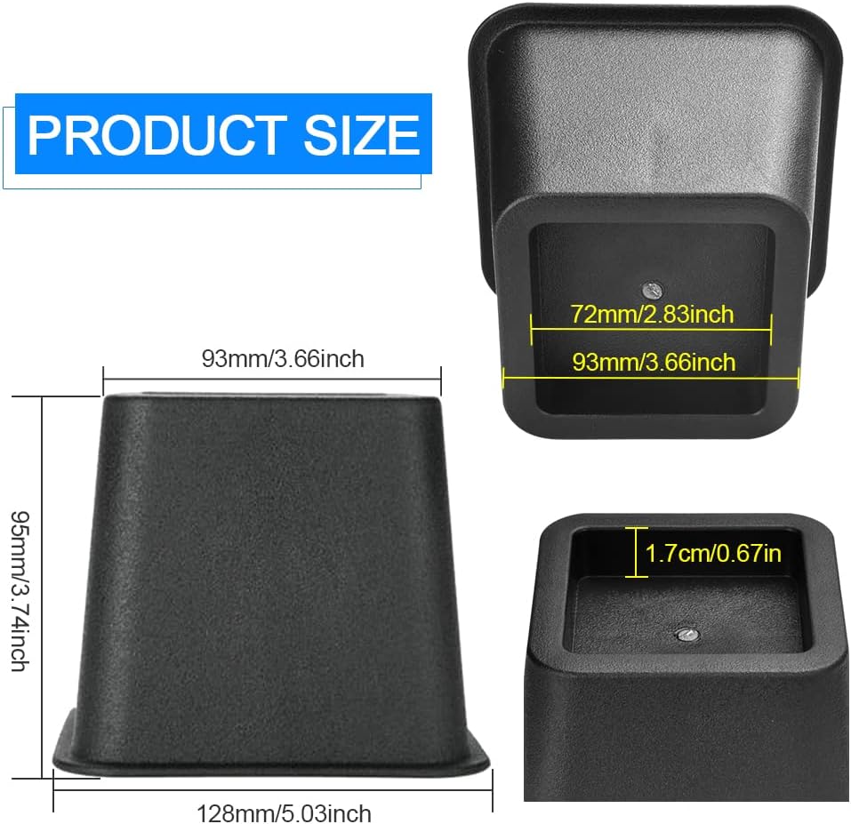 EMAGEREN 4 Bed Risers for Bed Risers Bed Risers Bed Risers Bed Risers for Furniture Raising Bed Add Adjustable Height 9.5 cm for Bed/Sofa/Table/Furniture