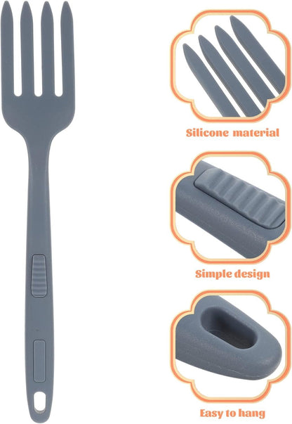 DECHOUS Grandi Forchette Per Cucinare Utensili in Silicone Forchetta Per Insalata Di Pasta Gadget Da Cucina Per La Casa Design Ergonomico