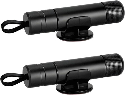 JUSTTOP 2 PCS Car Safety Hammer, Portable 2 in 1 One Second Car Window Glass Breaker Seat Belt Cutter, Safety Hammer Emergency Escape Tool for Car Bus Truck, Car Accessories (Black)