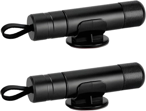JUSTTOP 2 PCS Car Safety Hammer, Portable 2 in 1 One Second Car Window Glass Breaker Seat Belt Cutter, Safety Hammer Emergency Escape Tool for Car Bus Truck, Car Accessories (Black)