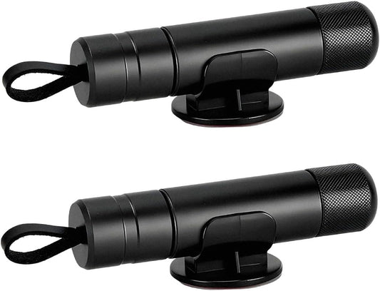 JUSTTOP 2 PCS Car Safety Hammer, Portable 2 in 1 One Second Car Window Glass Breaker Seat Belt Cutter, Safety Hammer Emergency Escape Tool for Car Bus Truck, Car Accessories (Black)