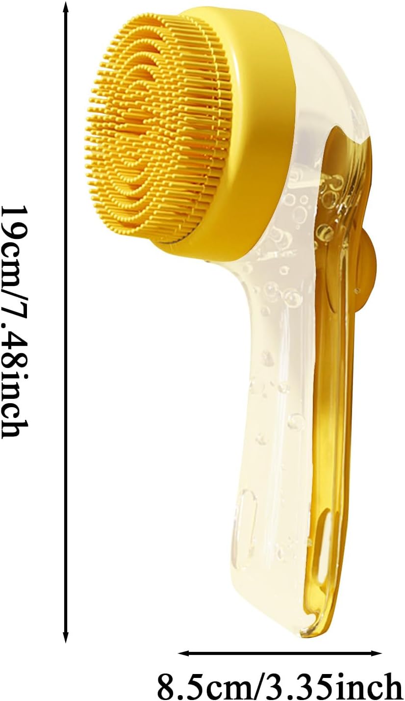 Dog Shower Brush,Dog Wash Brush For Bathing - Gentle Slicker Scrubber Detangler For Puppy Kitten Horse Hygiene Cleaning Dandruff Flea Matting