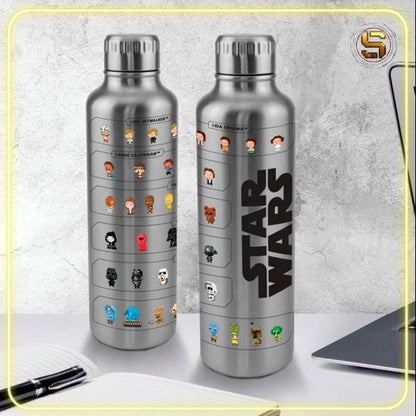 Paladone Star Wars Official Licensed Metal Water Bottle, Gamer and Comic Series Fan Decor and Gift, Disney Desk Accessory for All Ages, Collectors Drinkware with Movie Characters