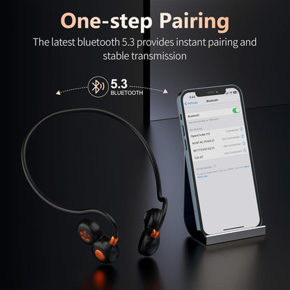 Ortizan Open Ear Headphones, Air Conduction Bluetooth Headset, Bluetooth Headphones IPX6 Waterproof, Clear Calls, 19g Lightweight Wireless Headphones, 10H Playtime, Perfect for Running and Sports