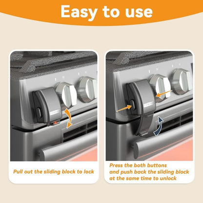 EUDEMON 1 Pack Updated Oven Front Lock,Childproof Oven Door Lock, Easy to Install & Use Durable and Heat-Resistant Material no Tools Need or Drill (Black)