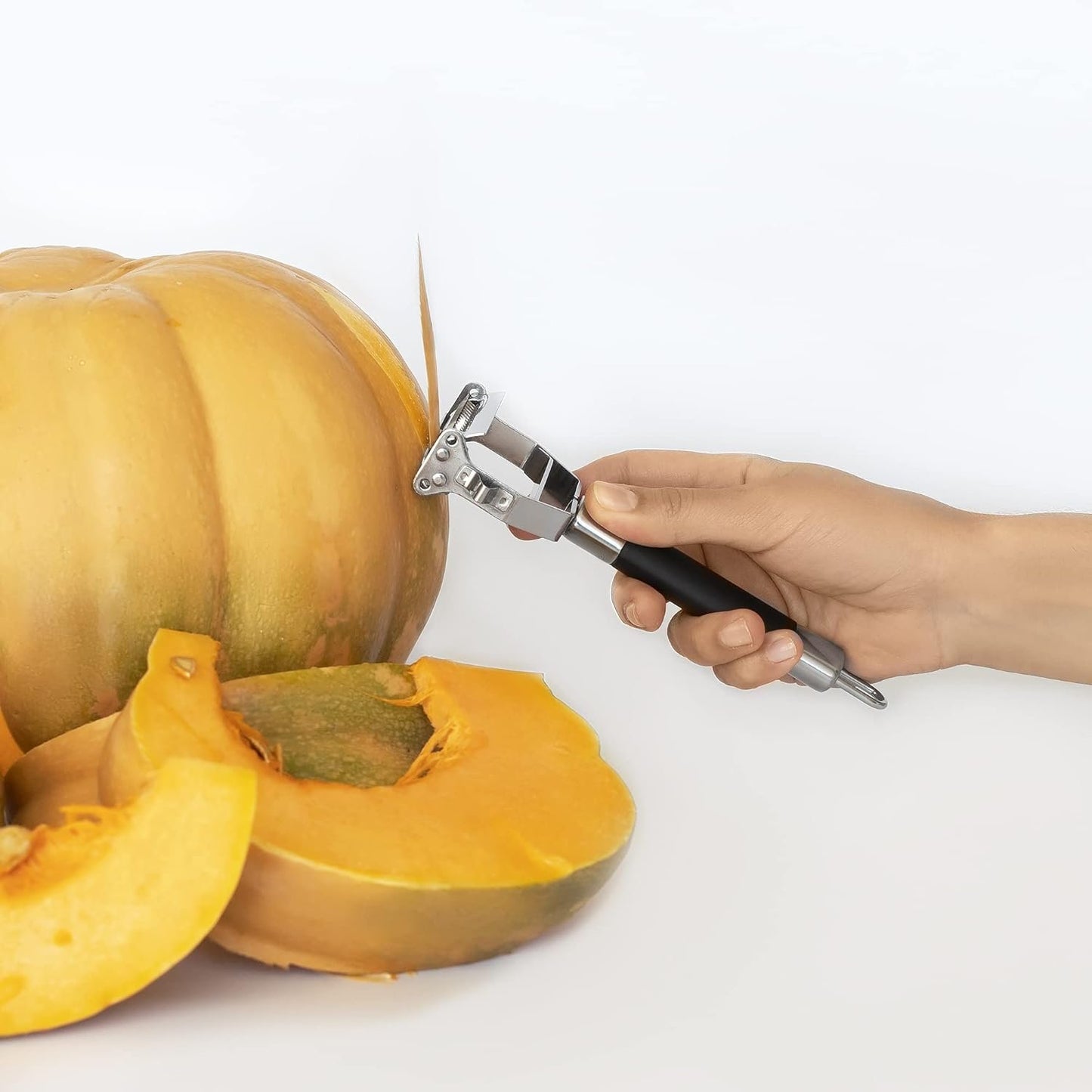 Deiss PRO Swivel Vegetable Peeler - Sharp Stainless Steel Peeler with Easy Non-Slip Hand Grip, Potato Peelers for Kitchen, Fruit, Carrot, Apple, Veggie, Kiwi, Durable, Dishwasher Safe (Silver Wide)