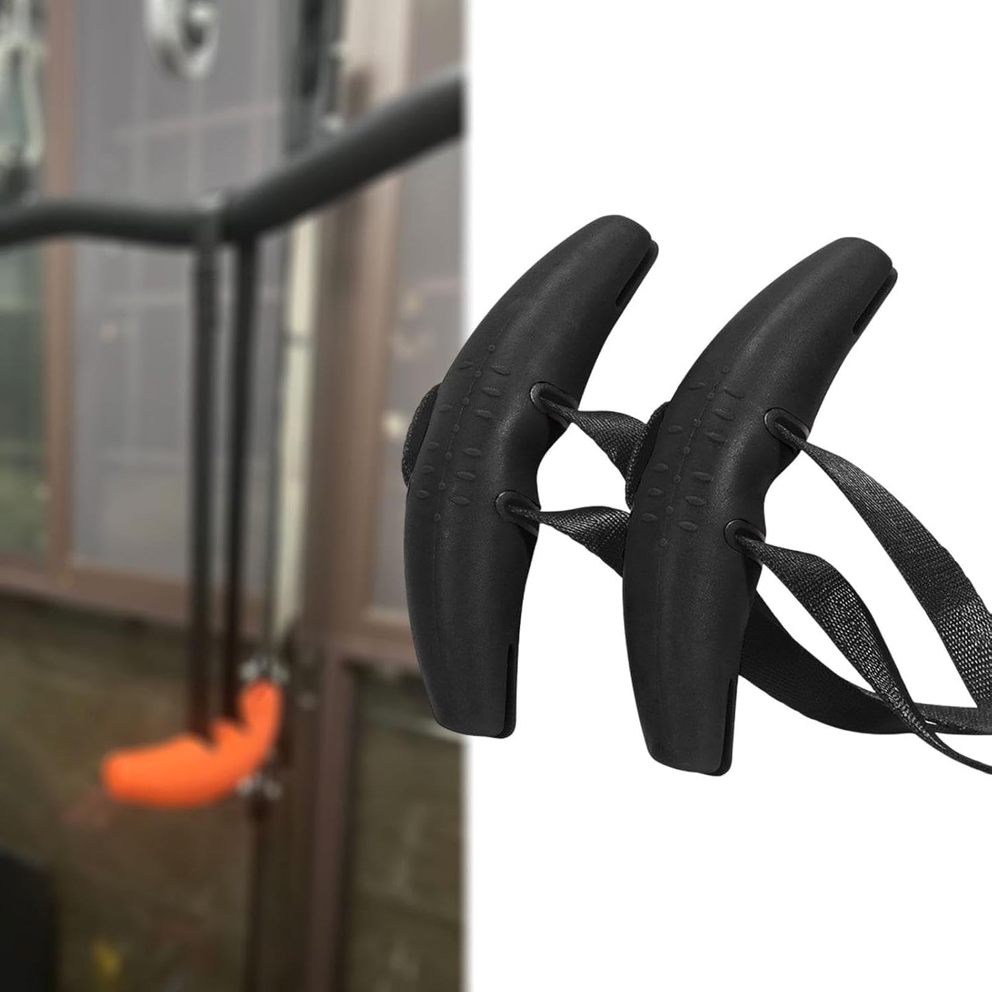 kowaku 2Pcs Tranining Grip Handles Cable Machines Attachments Multifunction Exercise Resistance Band Handles for Barbells Home Gym, Black