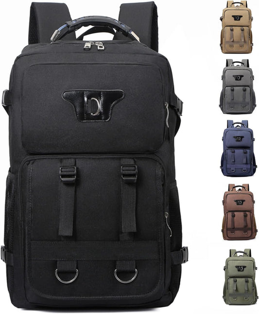 RELITRK Large Travel Backpack Carry,Camping Hiking Backpack,Water Resistant Outdoor Daypack Travel Bag for Climbing Skiing