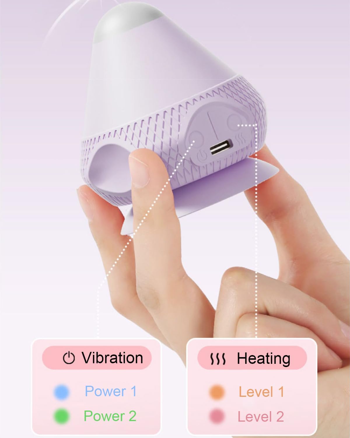 Asinhe Vibrating Massage Ball with Heat & Suction Cup, Self-Massage Tool for Deep Tissue Muscle Relief, Hands-Free Physio Recovery for Back, Neck, Legs, Portable Heated Trigger Point Massager