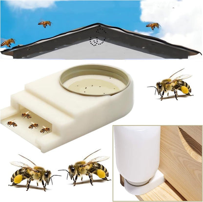 4 Pack Bee Feeders Easy, Plastic Bee Entrance Feeder Beehive Feeder Water or Sugar Syrup Feeding Equipment, Easy-to-Install Beekeeping Beehive Equipment, Entrance Feeders for Bee Hives