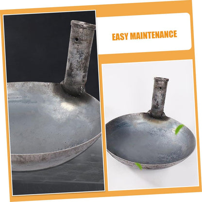 VANZACK Portable Iron Water Ladle Scoop Thick and Durable Watering Scoop for Gardening Farming and Industrial Use Versatile Garden Tool for Reliable Watering and Feeding Tasks