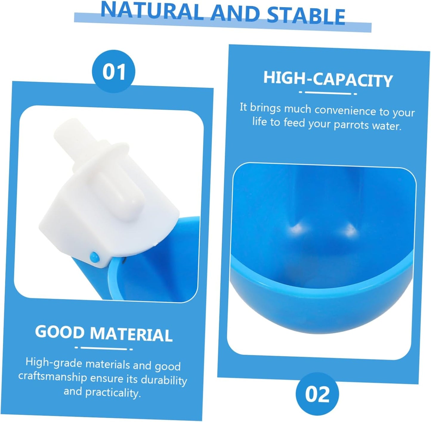 TOYANDONA 5 Pezzi Tazza Abbeveratoio per Pollame da Design Resistente e Compatto per Galline e Uccelli Materiale e Facile da Utilizzare