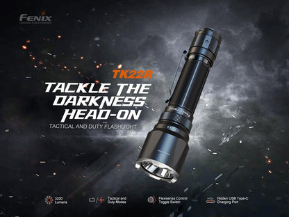 Fenix TK22R 3200 Lumen Rechargeable Tactical Flashlight ** Canadian Edition