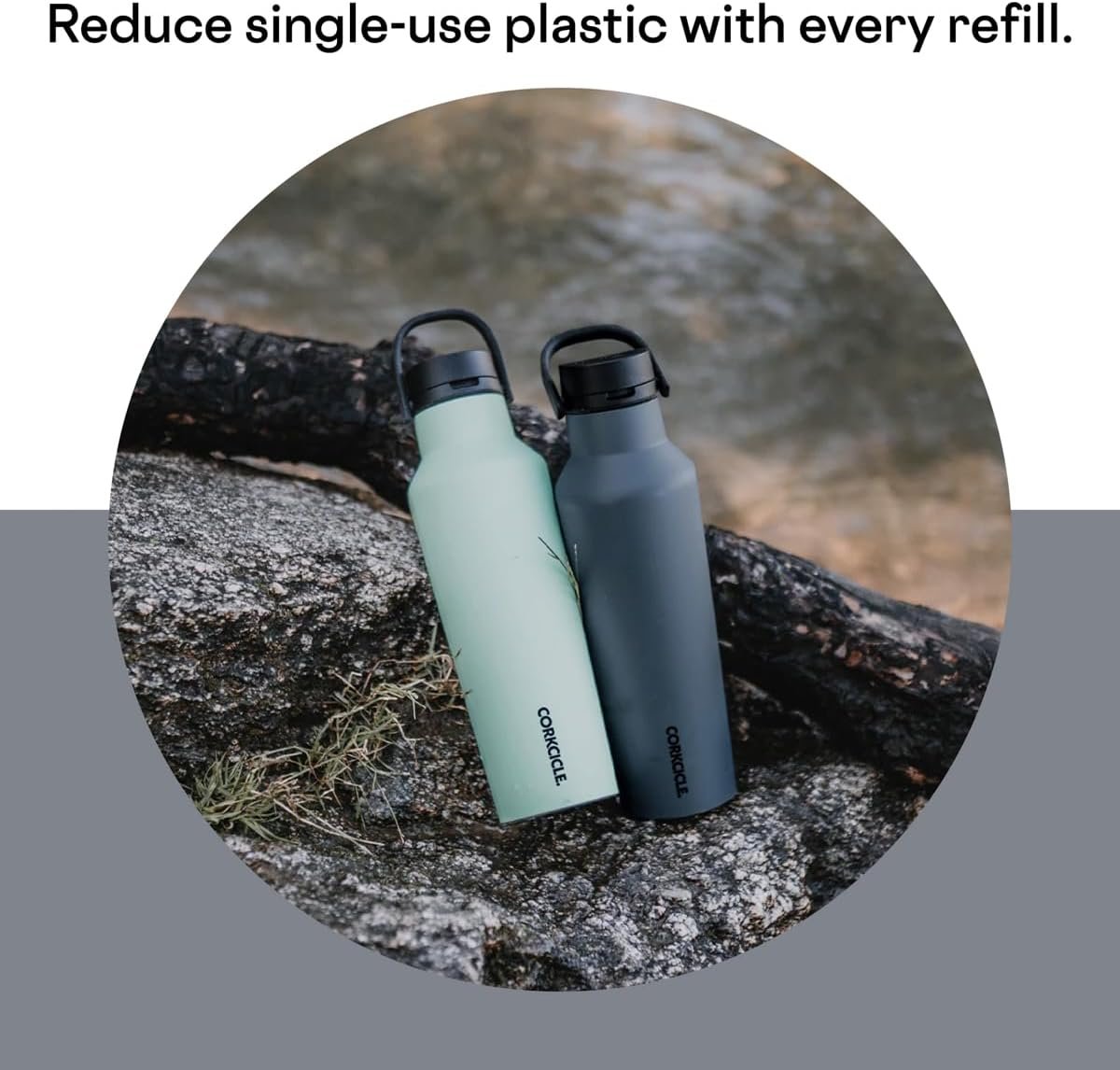 Corkcicle Sport Canteen Insulated Tumbler, Hammerhead, 32 oz – Reusable Water Bottle Keeps Beverages Cold for 25 Hours & Hot 12 Hours – Cupholder Friendly Tumbler with Screw-On Cap