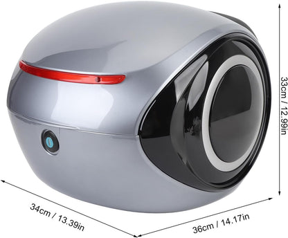 Bauletto per litri, bauletto per moto con serratura di sicurezza, cuscino posteriore, fodera rimovibile e lavabile, bauletto posteriore impermeabile per bici (GRAY)