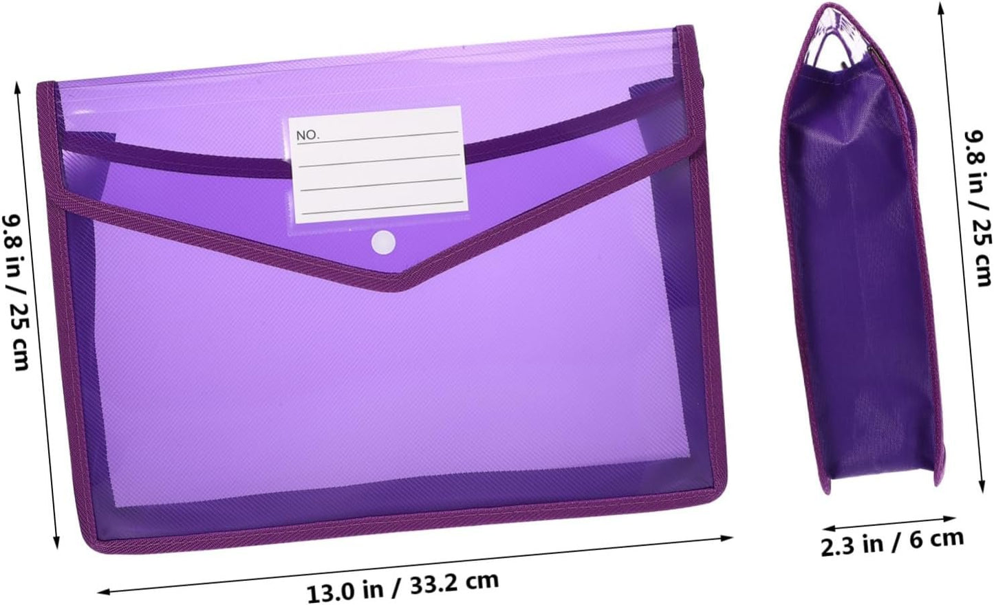 jojofuny 7pcs Document Organizer File Bags with Button Closure and Label Pocket Stylish and Practical Folders for Home Office Use Enhance Workspace Organization